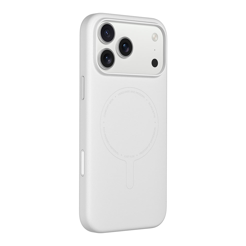 iPhone 18 Pro Max Uyumlu Kılıf M-Safe Şarj Özellikli Youngkit Vela Serisi Kapak - Beyaz