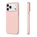 iPhone 18 Pro Max Uyumlu Kılıf M-Safe Şarj Özellikli Youngkit Vela Serisi Kapak - Pembe