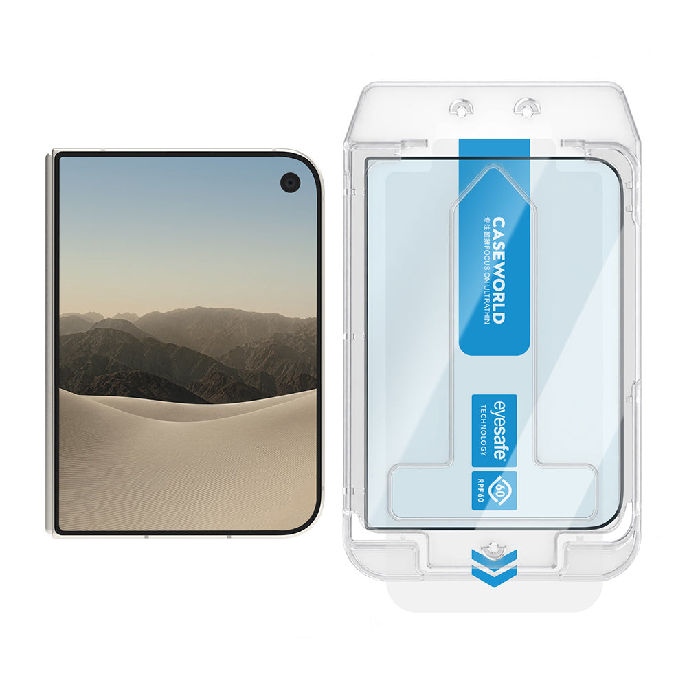 iPhone Duo Applicator Serisi 2.5D Eyesafe Mavi Işık Teknolojili Safir 0.33mm Ekran Koruyucu Şeffaf