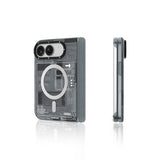 iPhone Duo Uyumlu Kılıf M-safe Özellikli Kamera Denetim Butonlu Youngkit Technology Serisi Kapak Gri