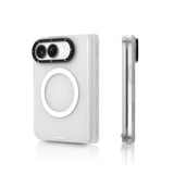 iPhone Duo Uyumlu Kılıf M-safe Şarj Özellikli Youngkit Hidden Sand Serisi Kapak Beyaz