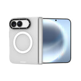 iPhone Duo Uyumlu Kılıf M-safe Şarj Özellikli Youngkit Hidden Sand Serisi Kapak Beyaz