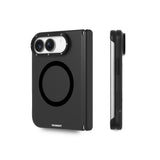 iPhone Duo Uyumlu Kılıf M-safe Şarj Özellikli Youngkit Hidden Sand Serisi Kapak Siyah