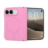 iPhone Duo Uyumlu Kılıf M-Safe Şarj Özellikli Youngkit Morandi Serisi Kapak Pembe