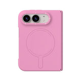 iPhone Duo Uyumlu Kılıf M-Safe Şarj Özellikli Youngkit Morandi Serisi Kapak Pembe