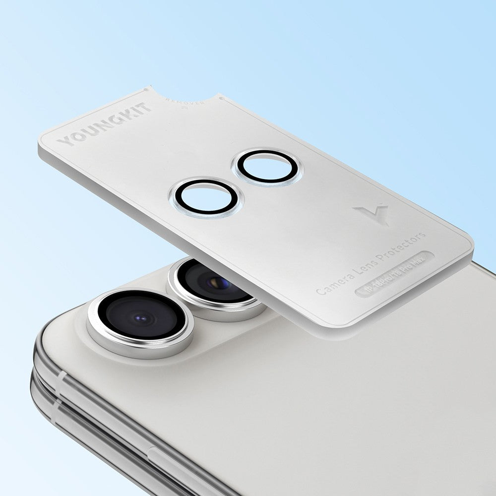 iPhone Duo Youngkit Alloy Original Parlama Önleyici Kamera Lens Koruyucu Aparatlı