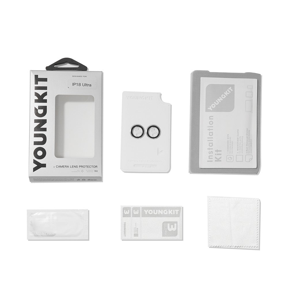 iPhone Duo Youngkit Alloy Original Parlama Önleyici Kamera Lens Koruyucu Aparatlı