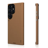 Galaxy S23 Ultra Kılıf M-safe Şarj Özellikli Basit Mat Deri Desenli Youngkit Tech Fashion Serisi Kapak