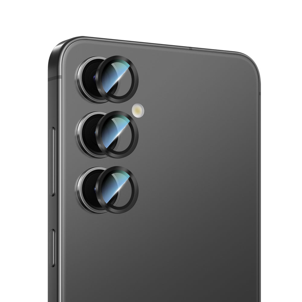 Galaxy S24 CaseWorld Alloy Serisi Oleofobik Anti Reflective Kamera Lens Koruyucu Siyah