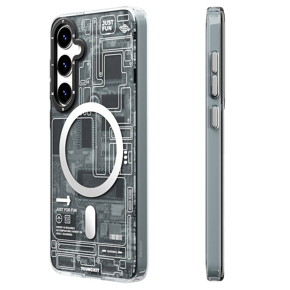 Galaxy S24 Plus Kılıf M-safe Şarj Özellikli YoungKit Technology Serisi Kapak