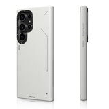 Galaxy S24 Ultra Kılıf M-safe Şarj Özellikli Basit Mat Deri Desenli Youngkit Tech Fashion Serisi Kapak