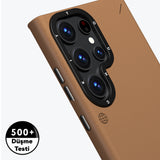 Galaxy S24 Ultra Kılıf M-safe Şarj Özellikli Basit Mat Deri Desenli Youngkit Tech Fashion Serisi Kapak