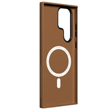 Galaxy S24 Ultra Kılıf M-safe Şarj Özellikli Basit Mat Deri Desenli Youngkit Tech Fashion Serisi Kapak