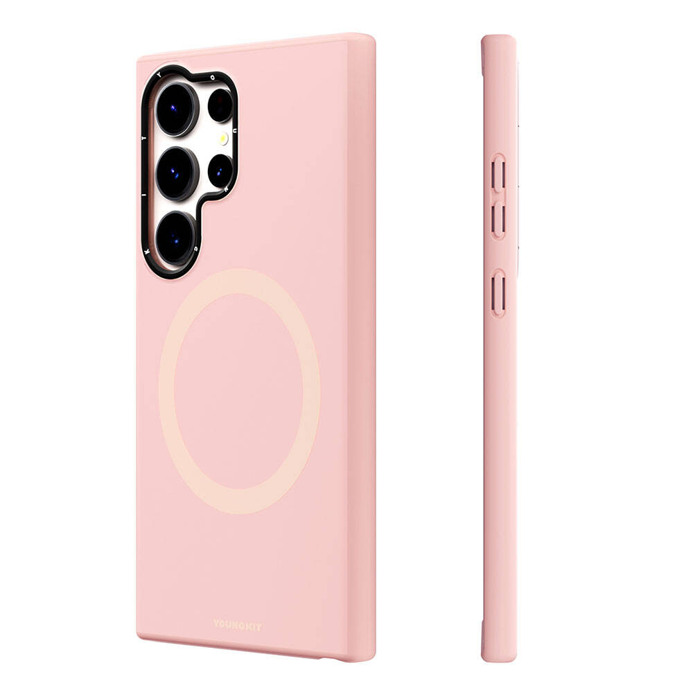 Galaxy S24 Ultra Kılıf M-safe Şarj Özellikli Çizilmeye Ve Aşınmaya Dayanıklı Youngkit Velvet Serisi Kapak