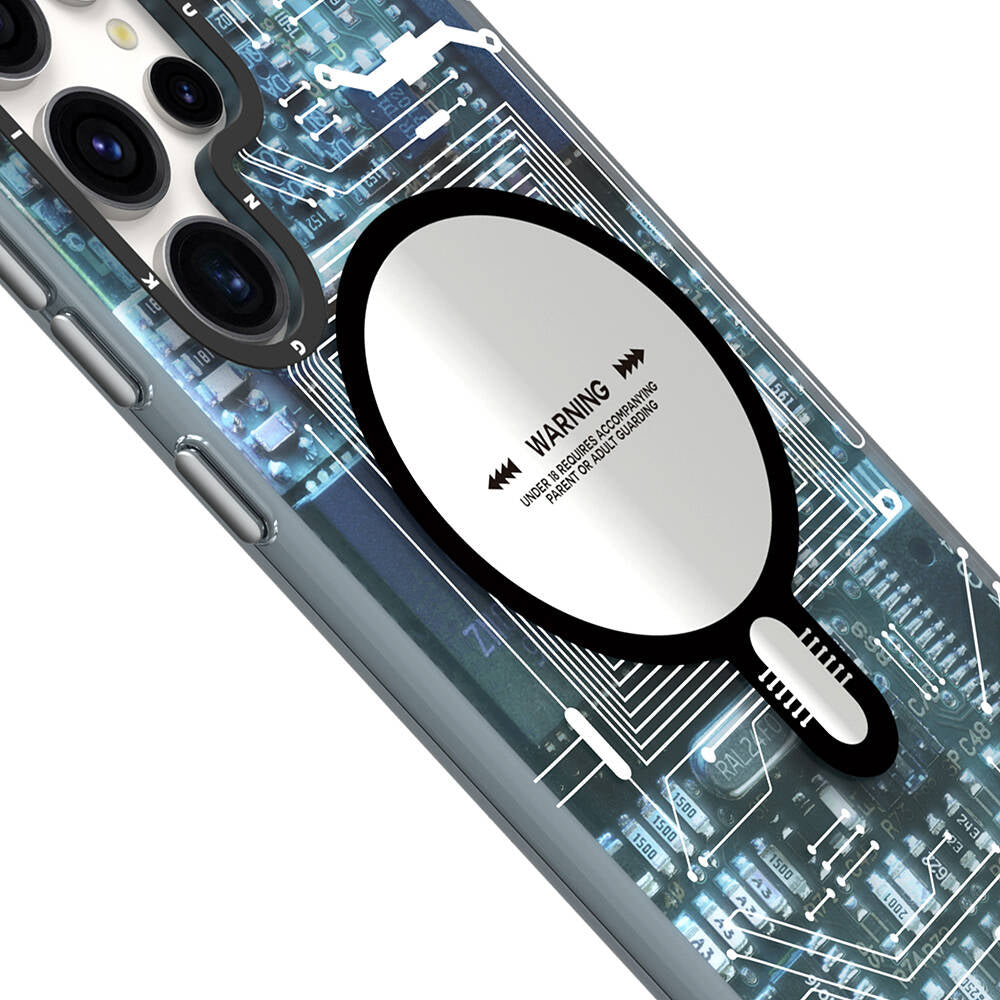Galaxy S24 Ultra Kılıf M-safe Şarj Özellikli YoungKit Technology Serisi Kapak