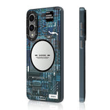 Galaxy S25 Edge Kılıf M-safe Uyumlu Youngkit Technology Serisi Kapak Mavi