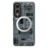 Galaxy S25 Edge Kılıf M-safe Uyumlu Youngkit Technology Serisi Kapak Gri