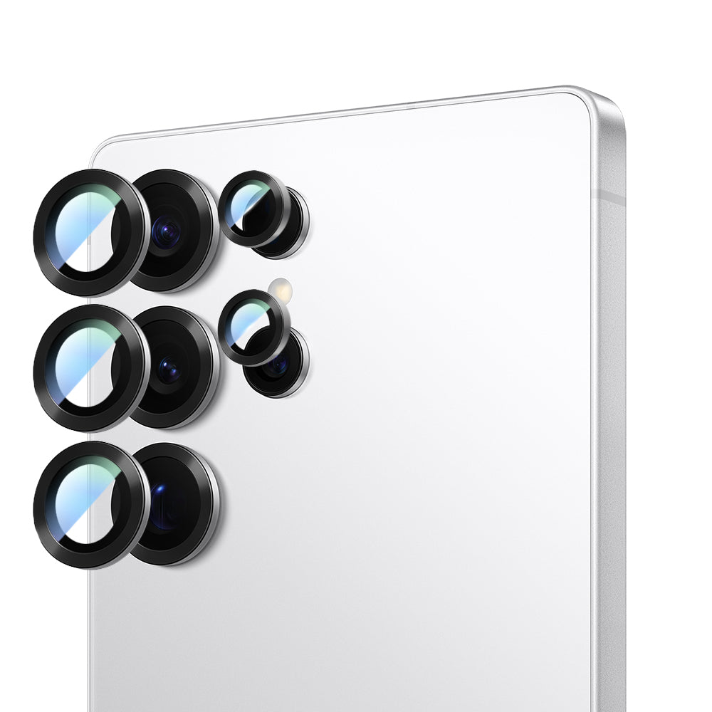 Galaxy S25 Ultra Uyumlu CaseWorld Alloy Serisi Oleofobik Anti Reflective Kamera Lens Koruyucu Gümüş