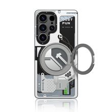 Galaxy S25 Ultra Kılıf M-safe Şarj Özellikli Youngkit 360° Standlı Starship Serisi Kapak