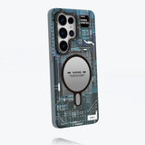 Galaxy S26 Ultra Kılıf M-safe Uyumlu Youngkit 360 Derece Technology Serisi Kapak Mavi