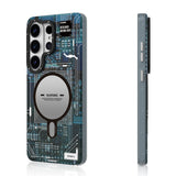 Galaxy S26 Ultra Kılıf M-safe Uyumlu Youngkit 360 Derece Technology Serisi Kapak Mavi