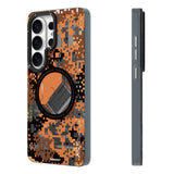 Galaxy S26 Ultra Kılıf M-Safe Uyumlu Youngkit Camouflage Sykell Serisi Kapak Turuncu