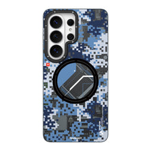 Galaxy S26 Ultra Uyumlu Kılıf M-Safe Şarj Özellikli Youngkit Camouflage Sykell Serisi Kapak Mavi