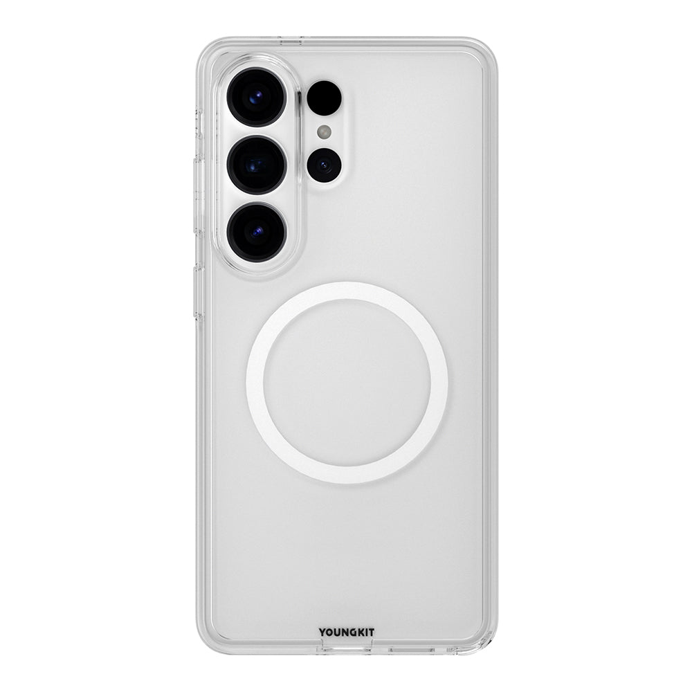 Galaxy S26 Ultra Uyumlu Kılıf M-safe Şarj Özellikli Youngkit Clear Serisi Kapak Şeffaf
