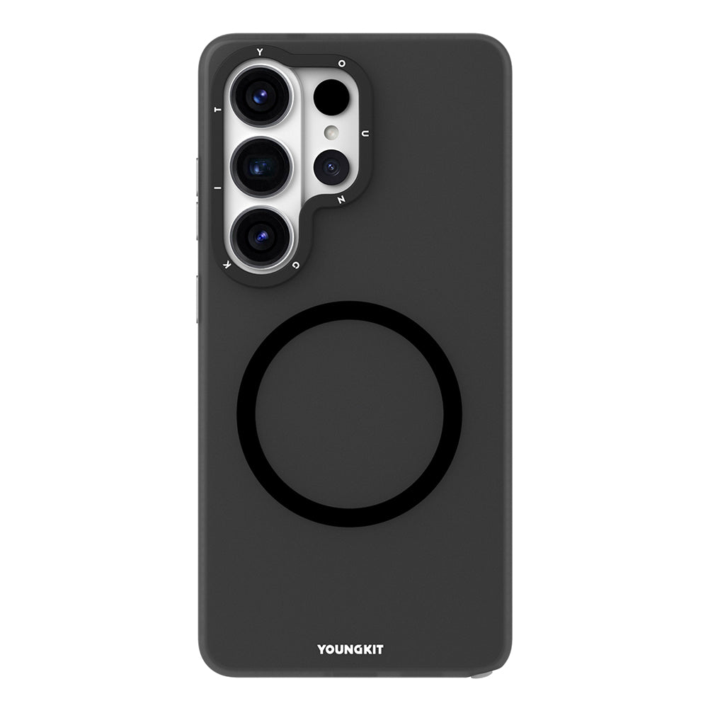 Galaxy S26 Ultra Uyumlu Kılıf M-safe Şarj Özellikli Youngkit Hidden Sand Serisi Kapak Siyah
