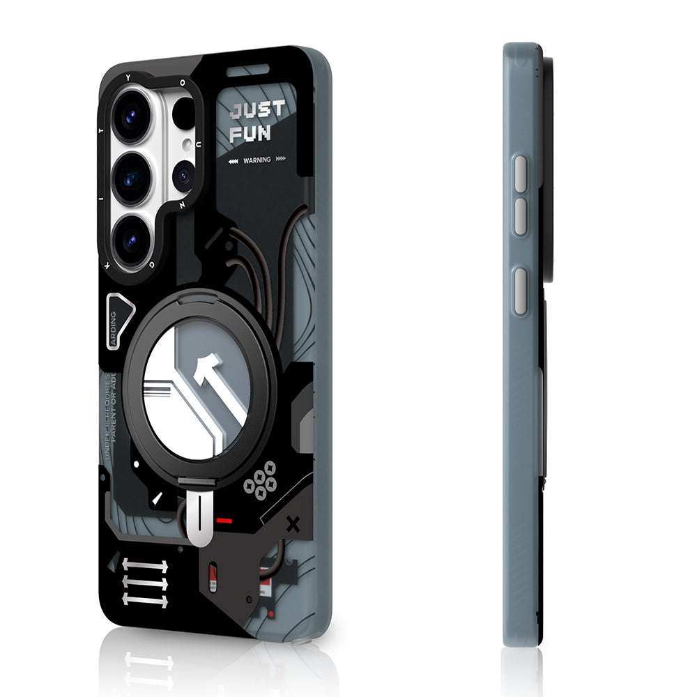 Galaxy S26 Ultra Uyumlu Kılıf M-safe Şarj Özellikli Youngkit Starship Serisi Kapak Siyah