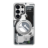 Galaxy S26 Ultra Uyumlu Kılıf M-safe Şarj Özellikli Youngkit Starship Serisi Kapak Beyaz