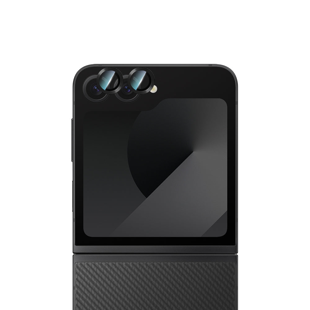 Galaxy Z Flip 6 Uyumlu CaseWorld Alloy Serisi Oleofobik Anti Reflective Kamera Lens Koruyucu Siyah