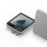 Galaxy Z Flip 6 Uyumlu CaseWorld Alloy Serisi Oleofobik Anti Reflective Kamera Lens Koruyucu Gümüş