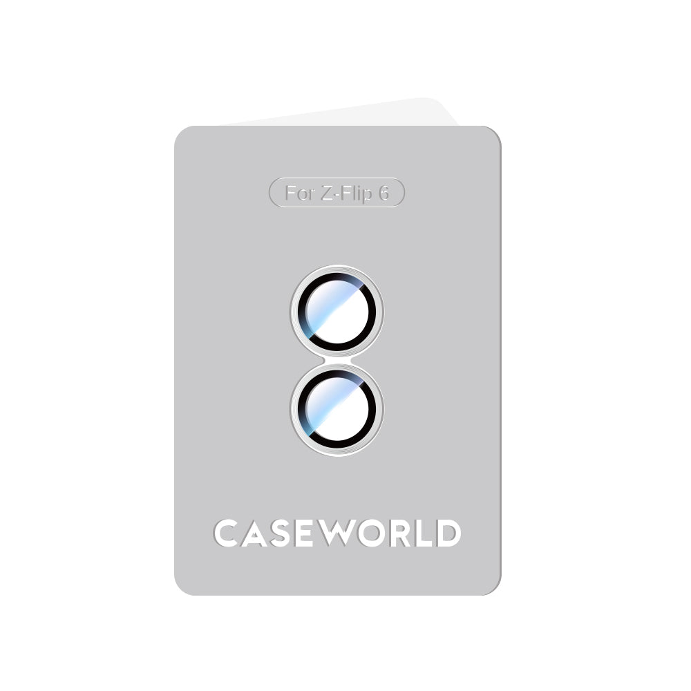 Galaxy Z Flip 6 Uyumlu CaseWorld Alloy Serisi Oleofobik Anti Reflective Kamera Lens Koruyucu Gümüş