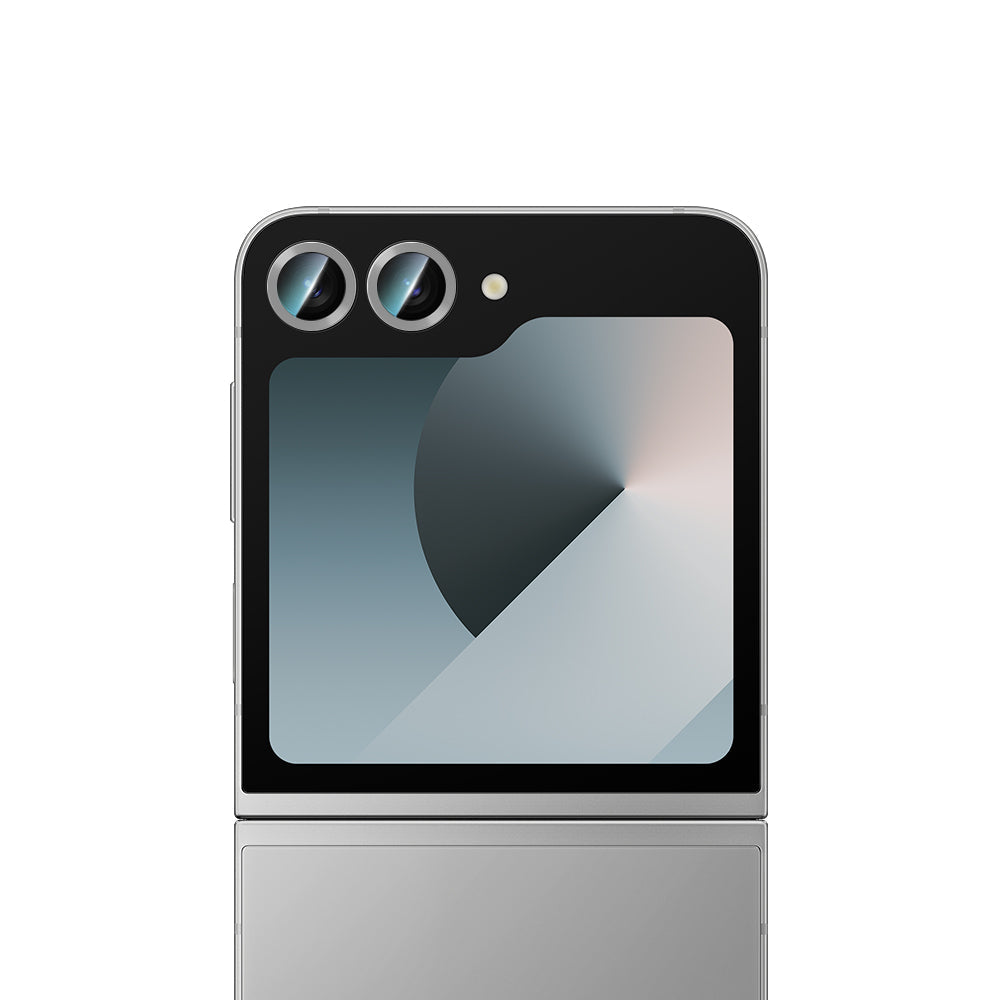 Galaxy Z Flip 6 Uyumlu CaseWorld Alloy Serisi Oleofobik Anti Reflective Kamera Lens Koruyucu Gümüş