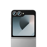 Galaxy Z Flip 6 Uyumlu CaseWorld Alloy Serisi Oleofobik Anti Reflective Kamera Lens Koruyucu Gümüş