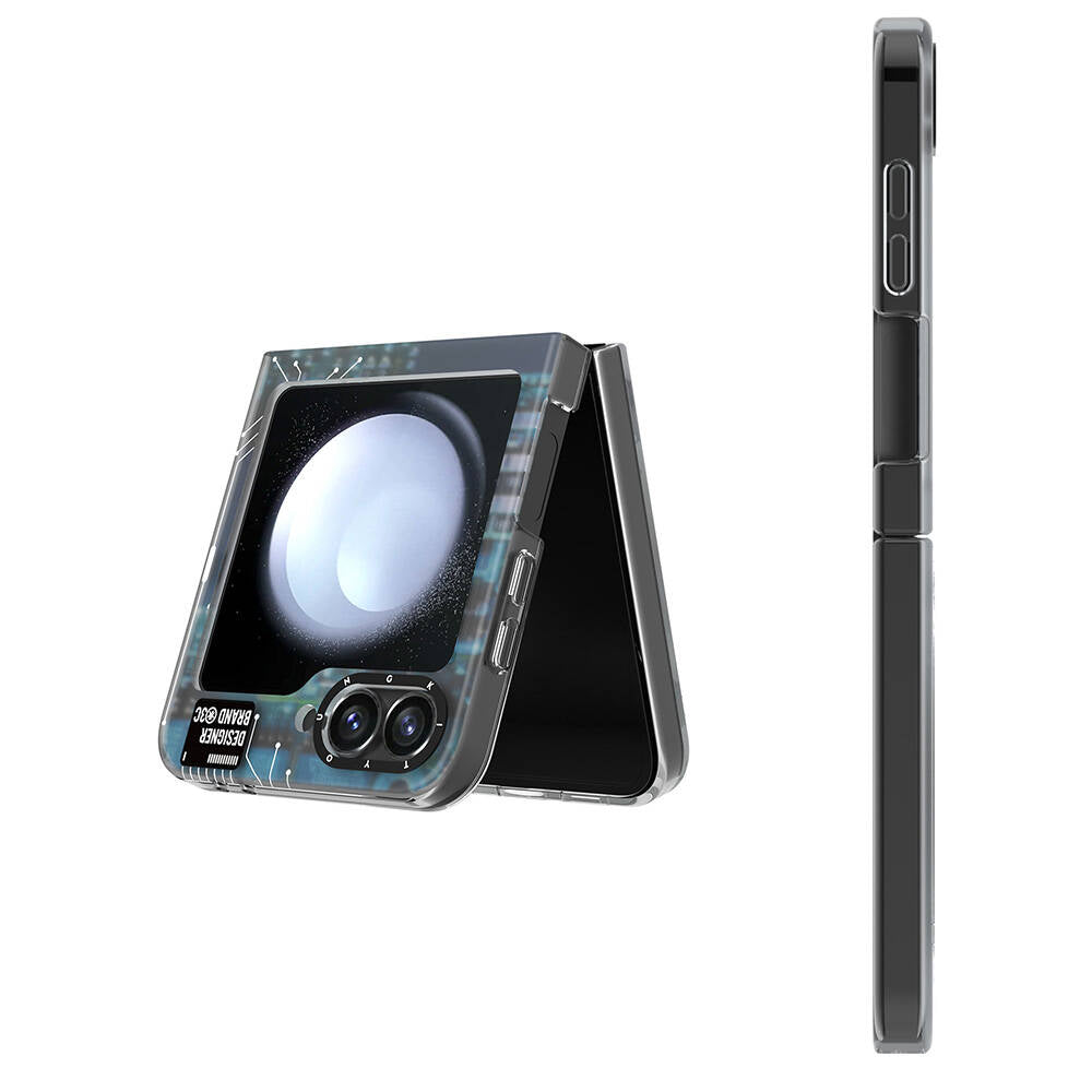 Galaxy Z Flip 6 Kılıf M-safe Şarj Özellikli Youngkit Technology Serisi Kapak