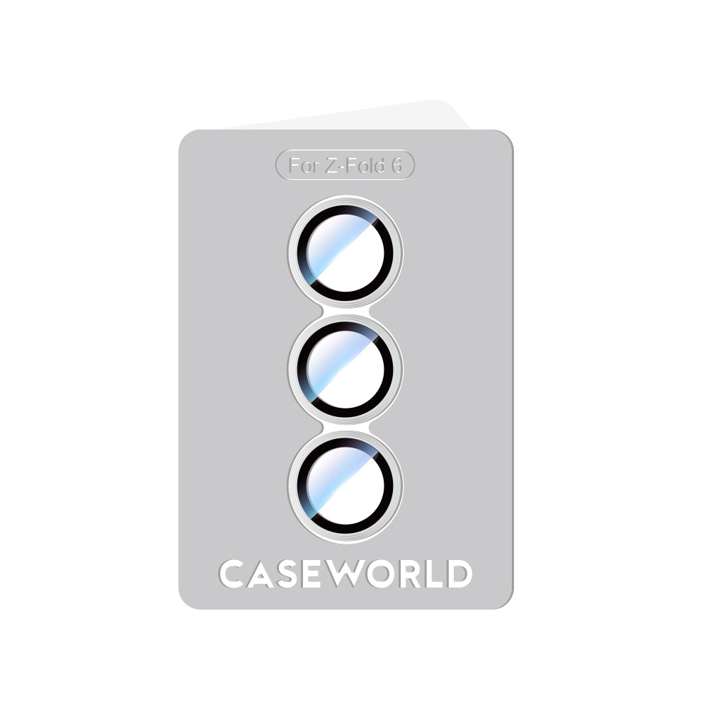 Galaxy Z Fold 6 Uyumlu CaseWorld Alloy Serisi Oleofobik Anti Reflective Kamera Lens Koruyucu Gümüş