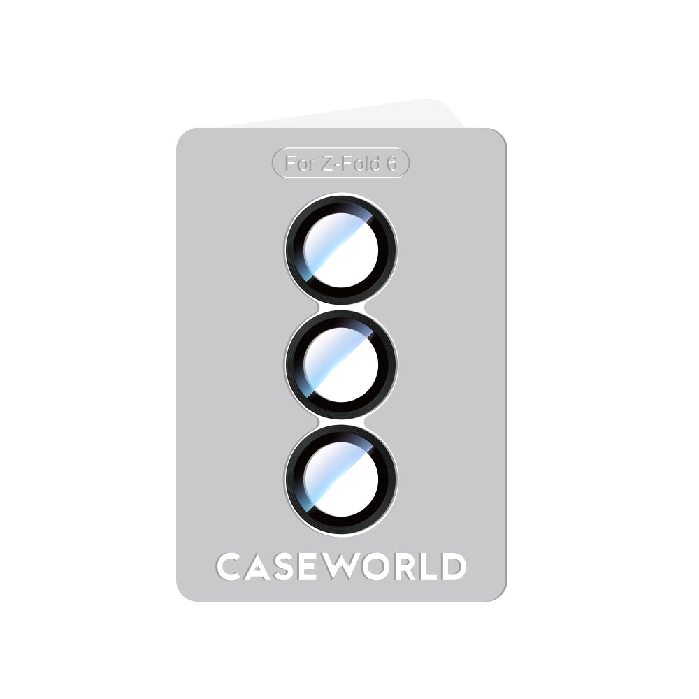 Galaxy Z Fold 6 Uyumlu CaseWorld Alloy Serisi Oleofobik Anti Reflective Kamera Lens Koruyucu Siyah