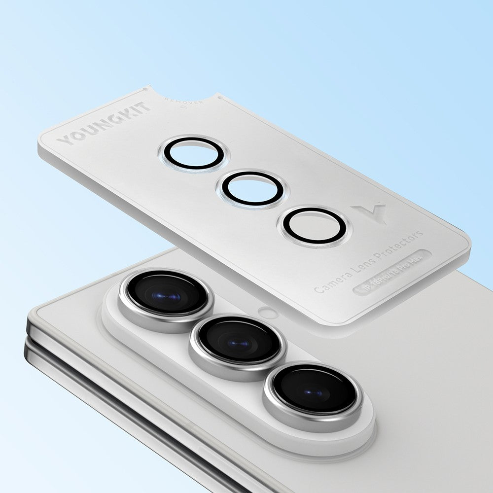 Galaxy Z Fold 8 Ultra Youngkit Alloy Original Parlama Önleyici Kamera Lens Koruyucu Aparatlı