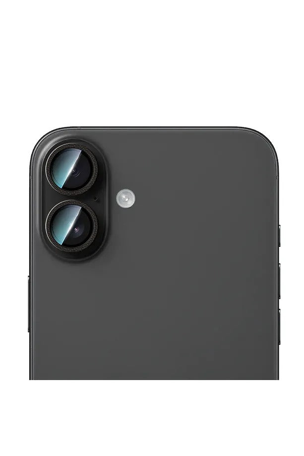 CaseWorld iPhone 16 Plus Karbon Fiber Serisi Anti Reflective Ultra Clear Full Kamera Koruyucu Siyah