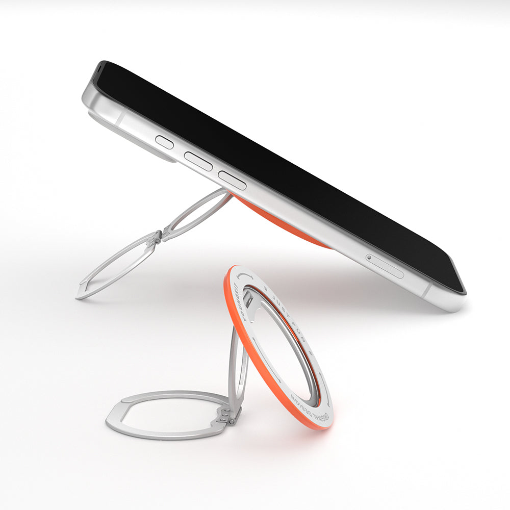 Youngkit Magnetik 360 Derece Dönebilen Dual Fold Rotating Serisi Parmak Ring Stand Turuncu