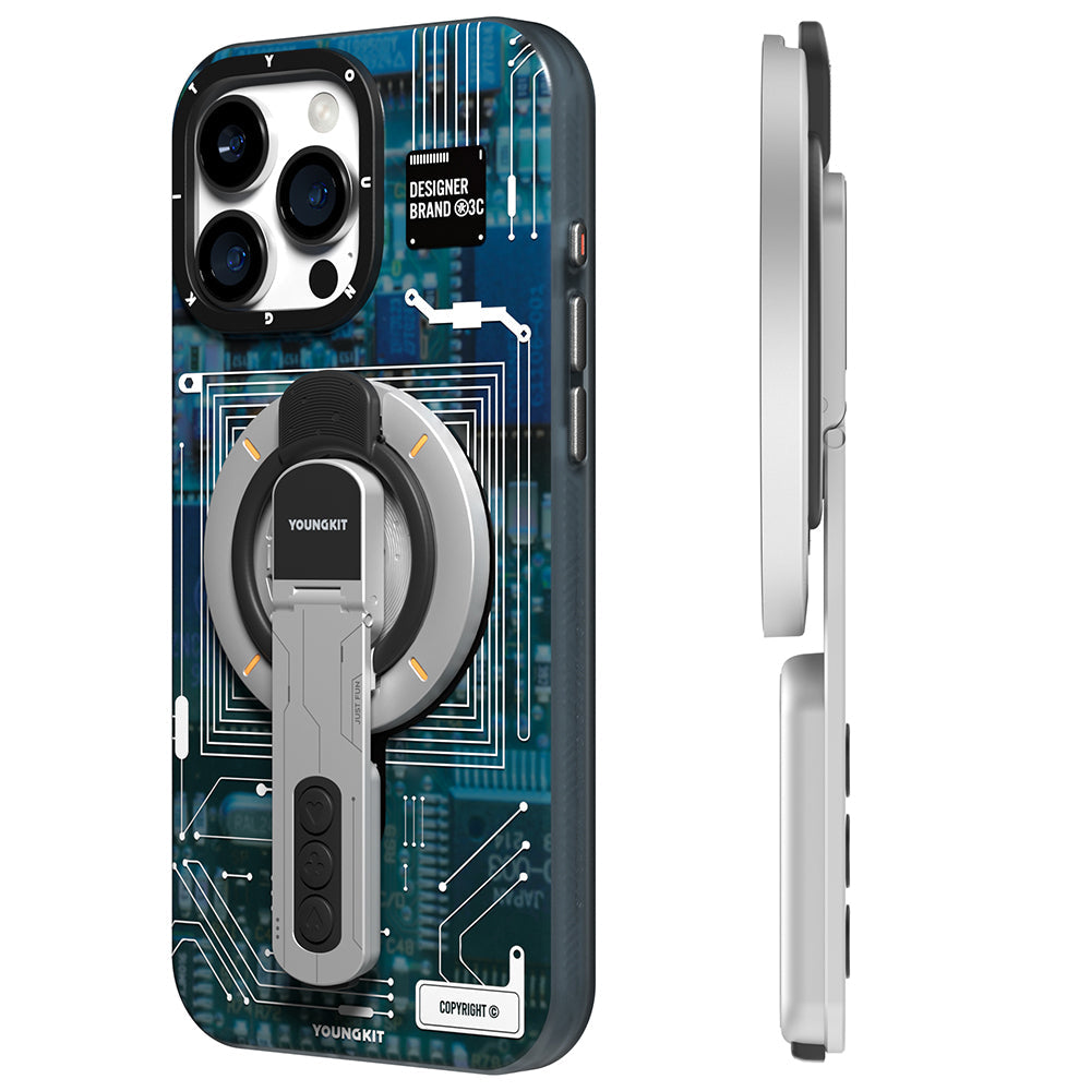 Youngkit Technology Serisi Telefon ve Tabletler için Magnetik Ring Stand Beyaz