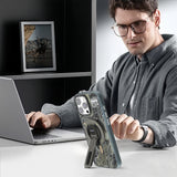 Youngkit Technology Serisi Telefon ve Tabletler için Magnetik Ring Stand Siyah